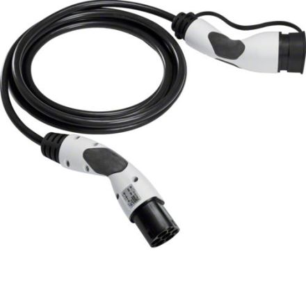 Hager XEV42251611 charging cable Mode 3 T2+T2 20A 1p black