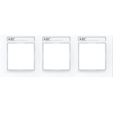 Jung AC5830BFNAWW frame 3-way, with label field, horizontal mounting, thermoplastic, A CREATION, alpine white