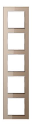 Jung AC585GLCH glass frame 5-way, vertical and horizontal mounting, glass, A CREATION, champagne