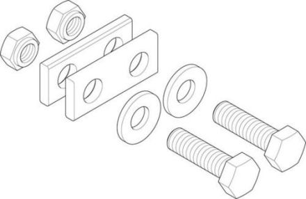 ABN 1-pole 500A 20x10mm S/SF/SP busbar cabinet connector set (XSV1211)