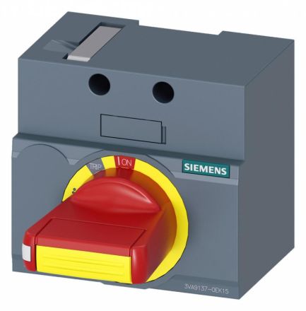 Siemens 3VA9137-0EK15 Emergency stop IEC IP30/40 Accessory for: 3VA5 12 front rotary operator