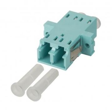 METZ CONNECT OpDAT LC duplex OM3 aqua Ph-Br-sleeves coupling, 15090077-I