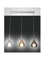 Fabas Luce 3481-48-297 Lila max. 3x40W E27 Amber grey transp pendant light LB23
