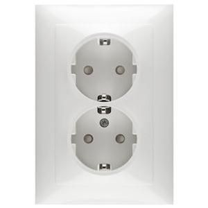 Hochköpper 00318481 D 11.6512.02 SI pure white socket SCHUKO