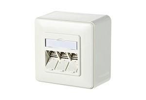 METZ CONNECT 130B11D30002-E C6A 3 Port 180°M AP pure white module