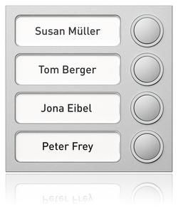 Ritto 1875420 Porter button module 4 WE, silver