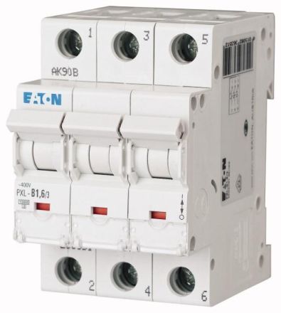 Eaton PXL-B1,6/3 circuit breaker, 1.6A, 3p, B-Char, 236351