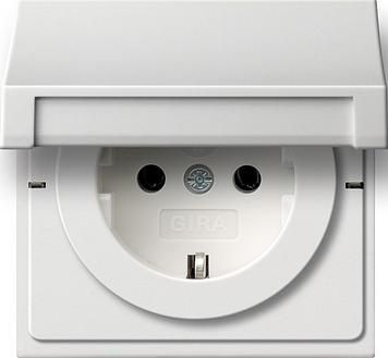 Gira 0414112 SCHUKO socket KS KD surface switch pure white