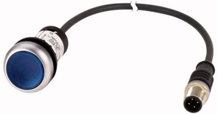 Eaton C22-DL-B-K10-24-P1 blue illuminated pushbutton, 185553