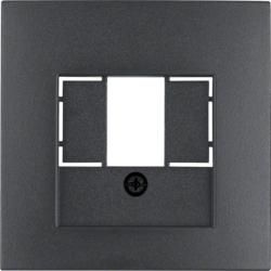 Berker 10331606 Central piece with TAE cut-out anthracite, matt Berker B.3/B.7