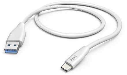 Hama 201596 charging cable, USB-A - USB-C, 1.5 m, white USB charging cable