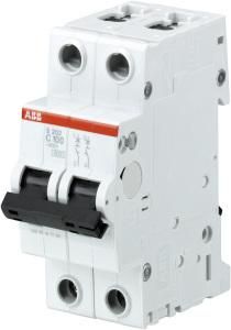 ABB Stotz-Kontakt S202-C100, circuit breaker C-Char., 6kA, 100A, 2P, 2CDS252001R0824