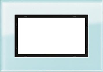 Gira 100118 cover frame 1.5-way Gira Esprit glass mint
