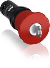 ABB Stotz-Kontakt CE4K1-10R-02, emergency stop button Compact 40mm key release 2NC CombiLine-Compact, 1SFA619552R1051