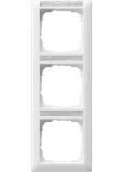 Gira 110303 3-way cover frame BSF vertical Standard 55 pure white
