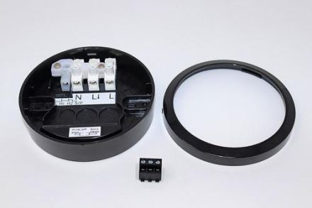 Theben 9070843 Surface box LUXA 103 BK black surface-mounted frame