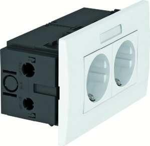 OBO Bettermann SDE-RW D0RT2B module 45 2-way 84x140x59mm socket unit, 6119429