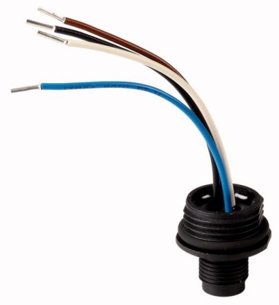 Eaton M12B panel connector M12, B-coded, +feedthrough, M20, IP66, 250V, 4A, 266136