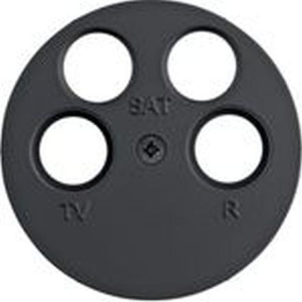 Berker MAN0102317 Z-Stk. Ant.Do 4-hole 1930 soft touch black