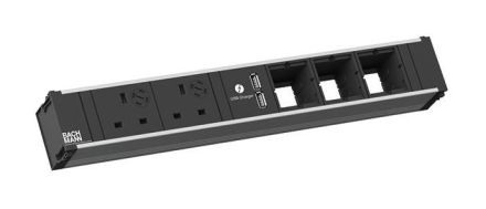 Bachmann 912.0280 Multi-table socket EB 2 sockets 2 USB black