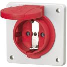 Mennekes 11013F red IP54 16A 2-pin +E 230V SCHUKO socket