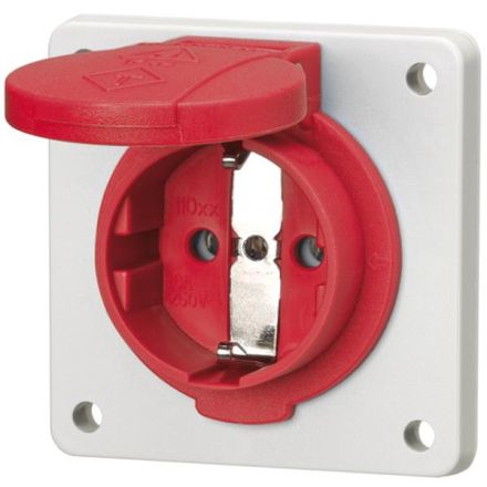 Mennekes 11013F red IP54 16A 2-pin +E 230V SCHUKO socket