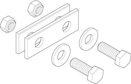 ABN 1-pole 630A 30x10mm NE/NP busbar cabinet connector set (XSV1313)