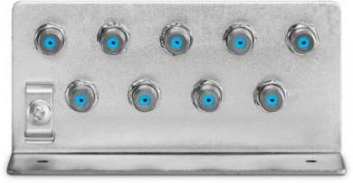 TechniSat grounding bracket9 with 9xF sockets+screw clamp