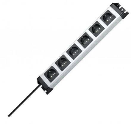 Kopp 226720018 POWERversal 6-way 250V 16A 3600W IP20 power strip