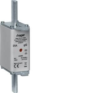 Hager LNH1025M NH fuse link NH1C gG 500V 25A K-detector