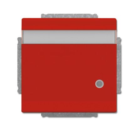 Busch-Jaeger 20 EUKNBL-12-82 SCHUKO® socket insert, with hinged lid, labelling field and LED control light red RAL 3020