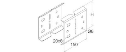 Niedax ULIH80E4 stainless steel (pair) butt connector