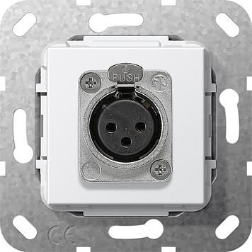 Gira 566703 XLR socket D-series insert pure white