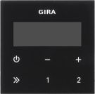 Gira 248005 operating unit flush-mounted radio RDS System 55 black glass look