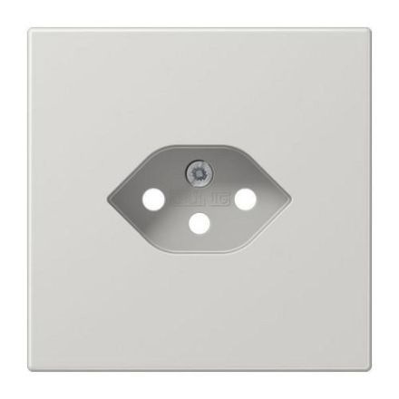 Jung LS1520-13SEVLGPL central plate for socket insert, Switzerland, type 13, Duroplast, LS series, light grey