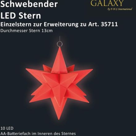 FHS 35714 LED Galaxy Star red 13 Ø 8 red, RGB LED, 6/18 T