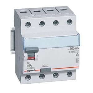 Legrand 411818 FI/LS switch TX3 40A 4P 100MA A-HPI AG