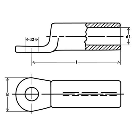 HAUPA 292794 compression cable lug AL 150qmm RM/SM M16 Alu