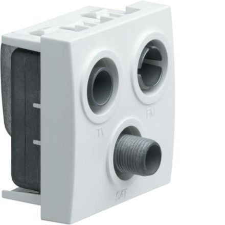 Hager WS256 antenna connection end box 45x45mm