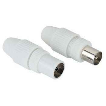Hama set coaxial plug, coaxial coupling clampable