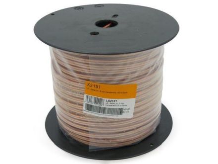 Televes 496011 LS215T 2x1.5 mm transparent 100m reel speaker cable