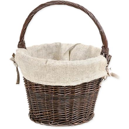 Siena Garden 01001.2/RL wicker basket S Ø40x27cm dark hera jute 1 handle