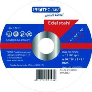 PROTEC.class 05102198 Diamond tools cutting disc Inox 125x1,2x22mm a10S PTI125