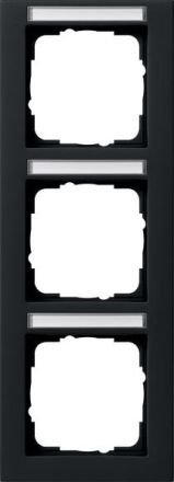 Gira 110309 3-way vertical BSF E2 black cover frame