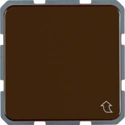 Berker 471601 SCHUKO socket with hinged cover brown, glossy wg Up IP44