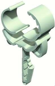 OBO Bettermann 1976 16-21.5mm light grey click-snap clamp, 2148528