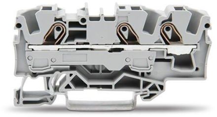 Wago 2006-1301 grey 3 conductor feed-through terminal