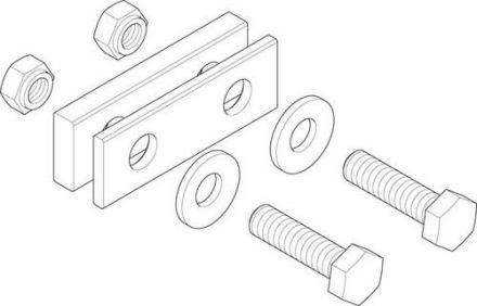 ABN 1-pole 800A 40x10mm NE/NP busbar cabinet connector set (XSV1413)