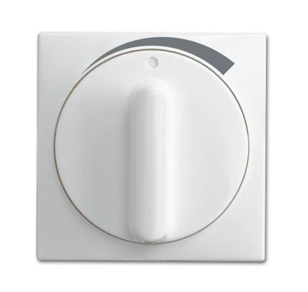 Busch-Jaeger 1740 DR/03-914 central plate, with rotary handle, with print alpine white