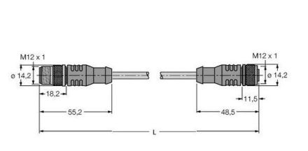 Turck 6914119 RSSW-RKSW451-2M Profibus cable